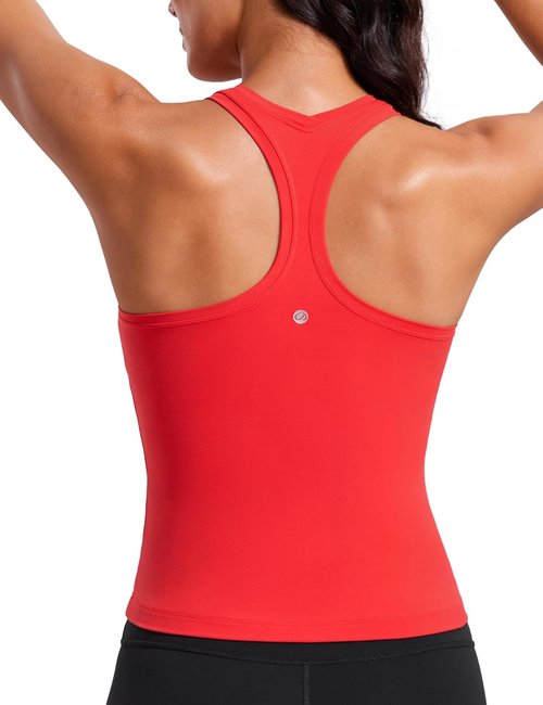 CRZ YOGA Butterluxe Racerback Tank Top - Comfortable Sleeveless Athletic Camisole for Women