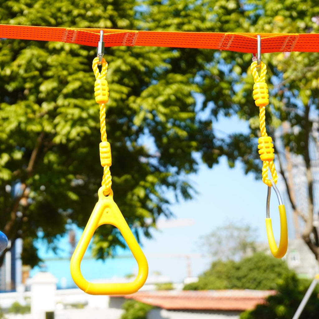 Skiennix Climbing Gymnastic Rings - Durable Ninja Obstacle Course for Kids' Outdoor Play