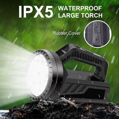 ERAY Rechargeable Flashlights with Side Floodlight, 3600mAh Camping Lights & LED Lantern Battery Powered, Portable Lantern Flashlight for Hurricane Emergency, Hiking, Home and Camping