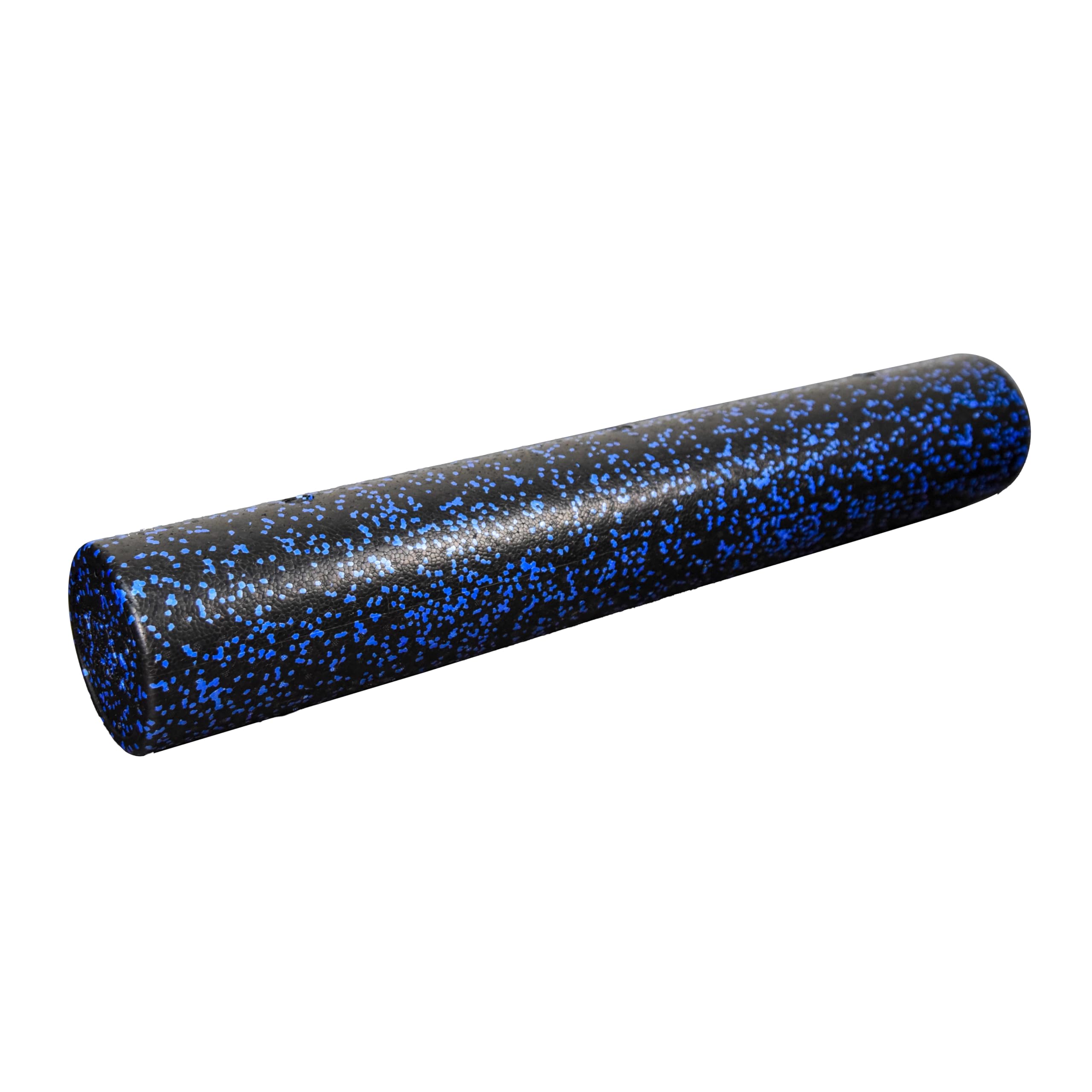 NEXO Fitness High-Density Round Foam Roller for Muscle Soreness Recovery, Exercise, Massage - 18", 24", 36" Blue Fleck (36 Inch)