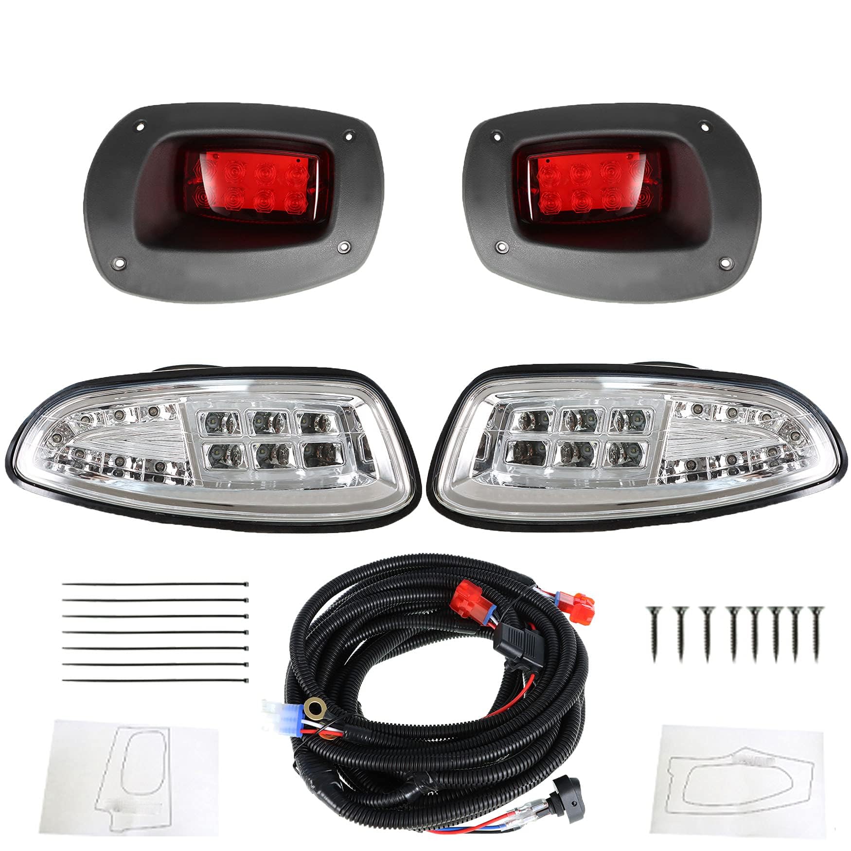 WFLNHB Light Kit Replacement for EZGO RXV Golf Cart 2008-2015