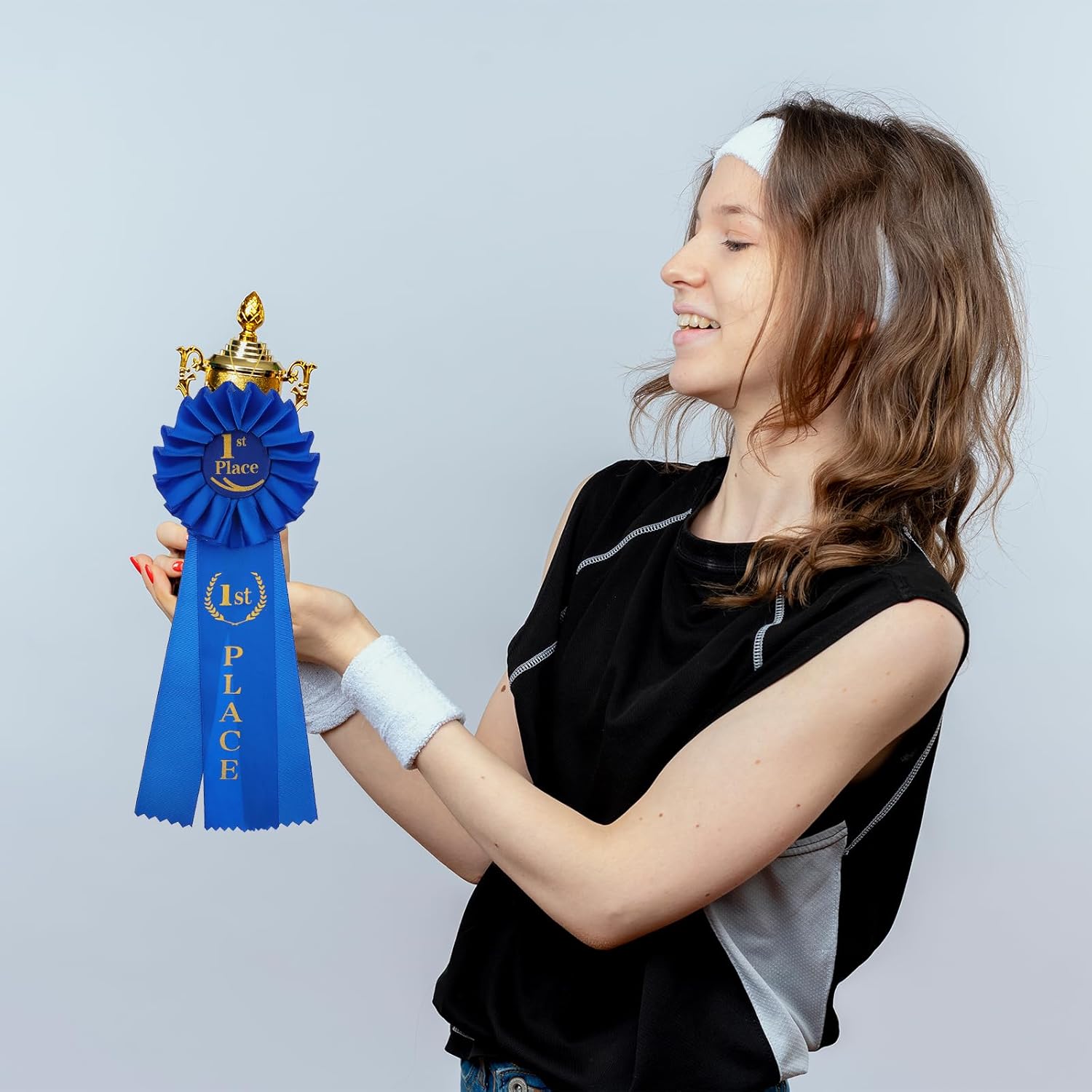 Regine Switzerland 3 Pcs Ribbon Award Set - 1st, 2nd, 3rd Place Victory Ribbons | Blue, Red & White