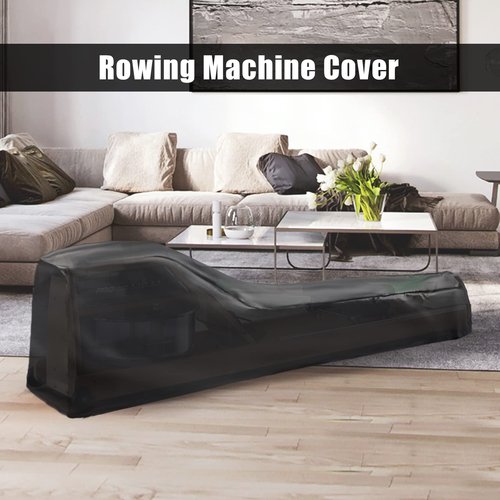 Andacar Rowing Machine Cover for Concept 2 Rowing Machine Waterproof Rower Cover Dustproof Fitness Equipment Protective Cover - 95" L×24" W×40" H, Black