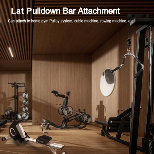 plzzree LAT Pull Down Bar Attachment: LAT Pulldown Tricep Bar for Strength Training - Multi-Exerciser Cable Machine Attachment