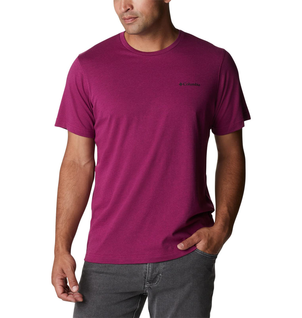 Columbia Men's Big & Tall Thistletown Hills Short Sleeve, Red Onion Heather, 2X B&T