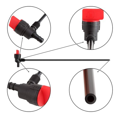 10L0L Fuel Siphon Pickup Tube for Club Car DS 1992-up, Precedent 2005-2008 Gas Golf Cart, with Shut-Off Valve, Replace OEM 1018969-01, 101896901, 6725, 8969
