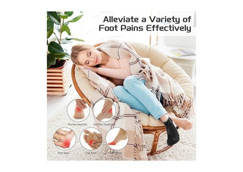 BelleVuee Plantar Fasciitis Night Splint Sock: Unisex Plantar Fasciitis Brace with Massage Ball for Foot Pain Relief by Plantar Fasciitis Achilles Tendonnitis Foot Drop Heel Spur Flat Arch (M/L)