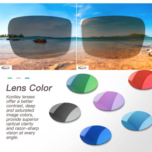 Konlley Polarized Wrap Around Sport Sunglasses for Men and Women Small Face, Wraparound Safety Sunglasses UV Protection for Shooting, Fishing, Running (Matte Black Frame/Blue Mirrored Lens)