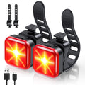 ONVIAN Bike Tail Light 2 Pack, USB Rechargeable Bike Lights for Night Riding, Bright Bicycle Safety Rear Light, IP64 Waterproof, 5 Light Modes, Rear Bike Light for Adults Kids Road Mountain Cycling
