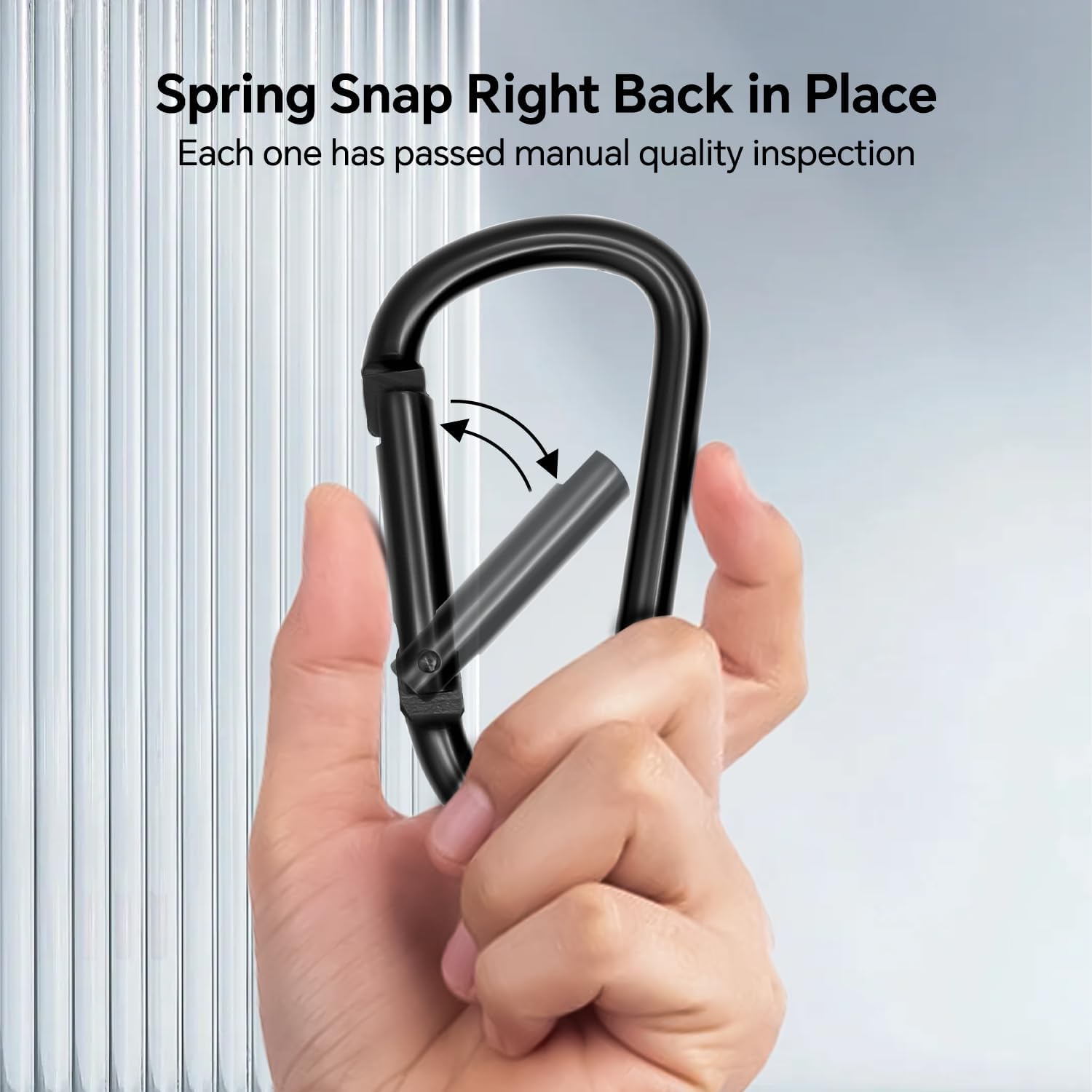 Skiennix Heavy-Duty Carabiner Clip Set - Mini 2-Inch & Large 3-Inch Aluminum Keychain Hooks for Hiking & Camping