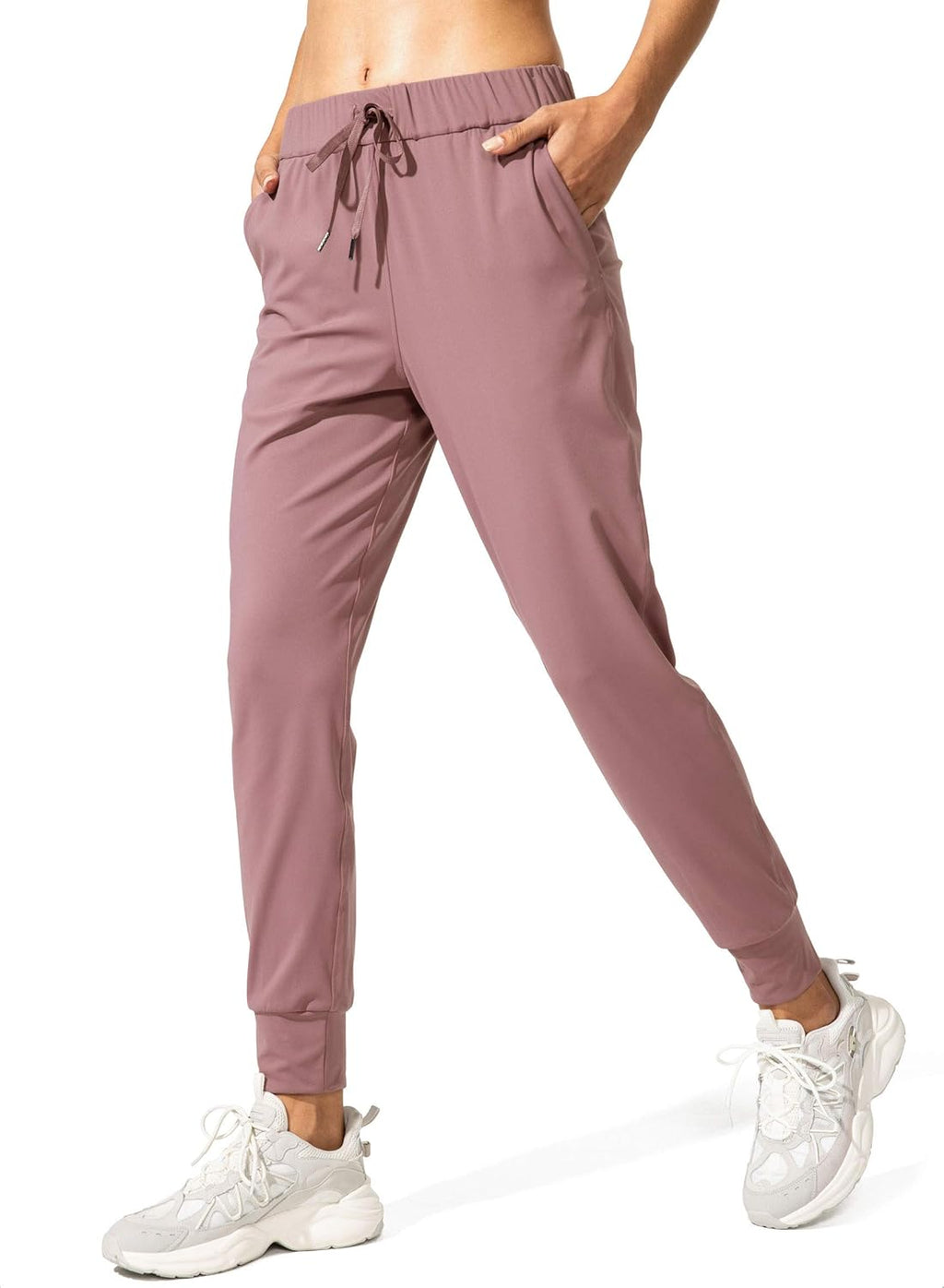 SANTINY Women's Joggers - Comfortable Drawstring Sweatpants with Pockets for Lounge & Running