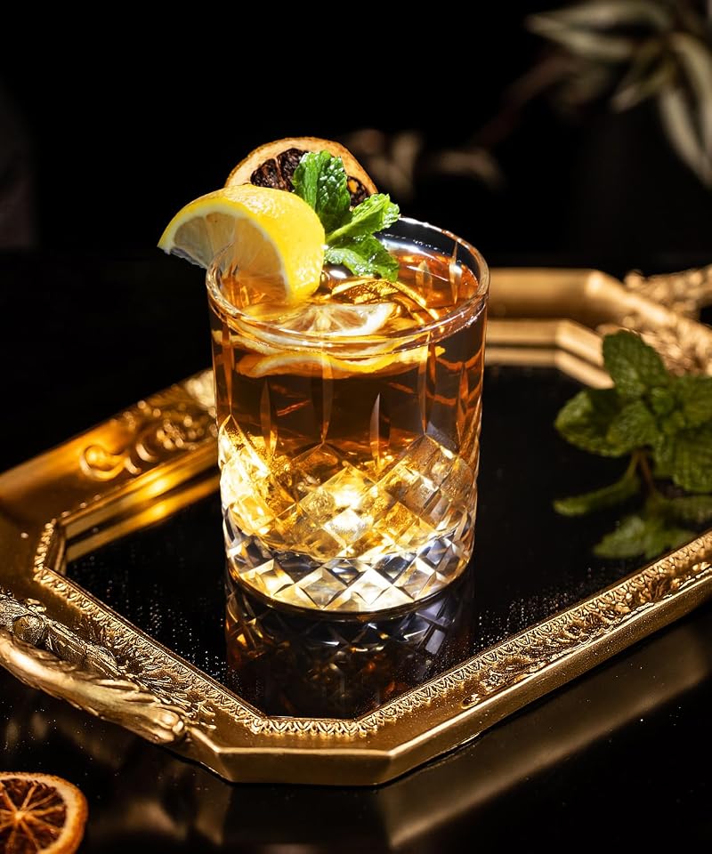 Shoshin Premium Hand-Cut Whiskey Glasses Set of 4 - 13 oz Classic Gift Box