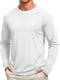 TACVASEN Men's Long Sleeve Workout Shirt - UPF 50+ Sun Protection, Lightweight Dry Fit Rash Guard