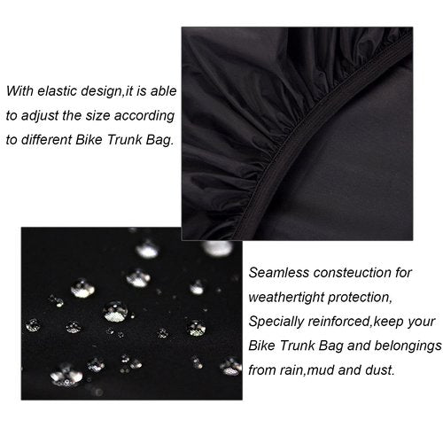 VAOLOAV 100L Bicycle Pannier Saddle Bag Rain Cover Bike Trunk Rain Cover Rose