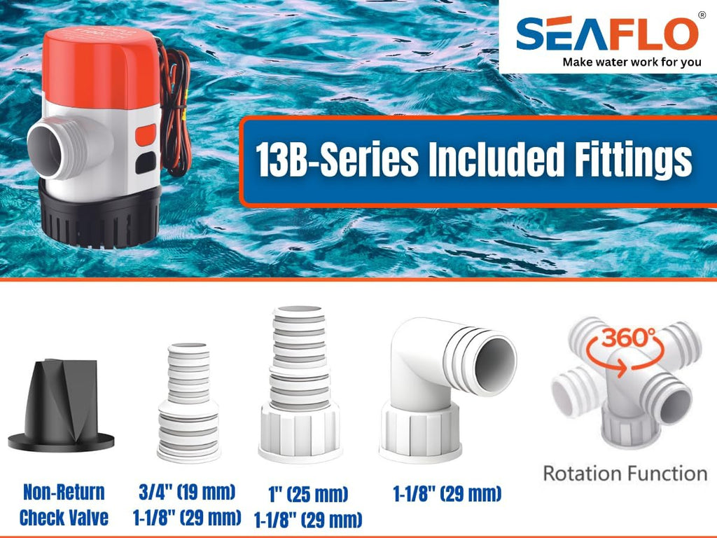 SEAFLO 12V 800 GPH Automatic Water Sensing Bilge Pump - Reliable Marine Drainage Solution