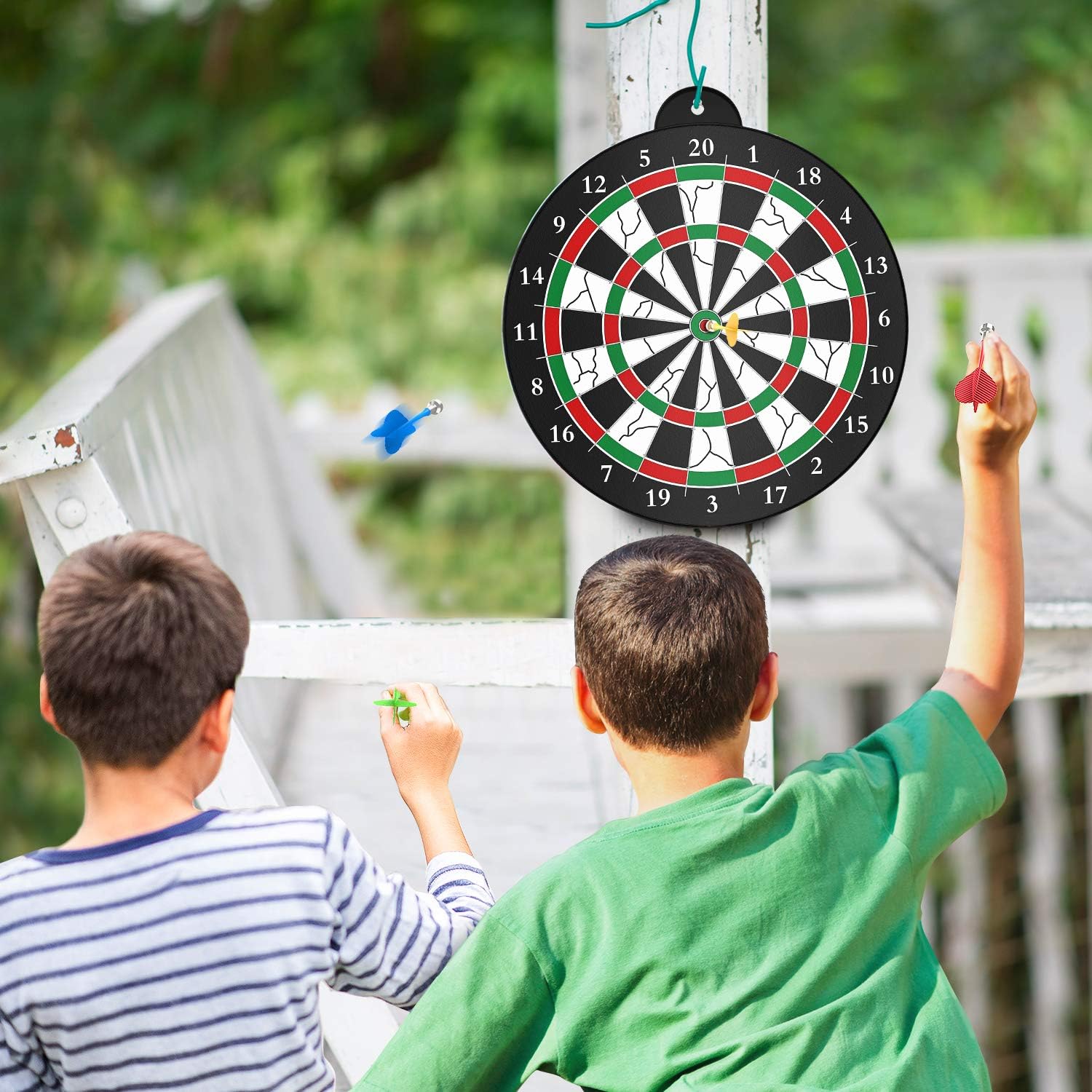 Regine Switzerland Dart Board - 12 Magnetic Darts - Fun Indoor Game for Kids Ages 5-12