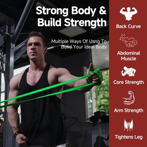 Adostob Resistance Bands Set with Door Anchor, Multi-Levels Pull Up Assistance Bands, Exercise Bands for Working Out, Stretching, Muscle Training, Physical Therapy (Men/Women)