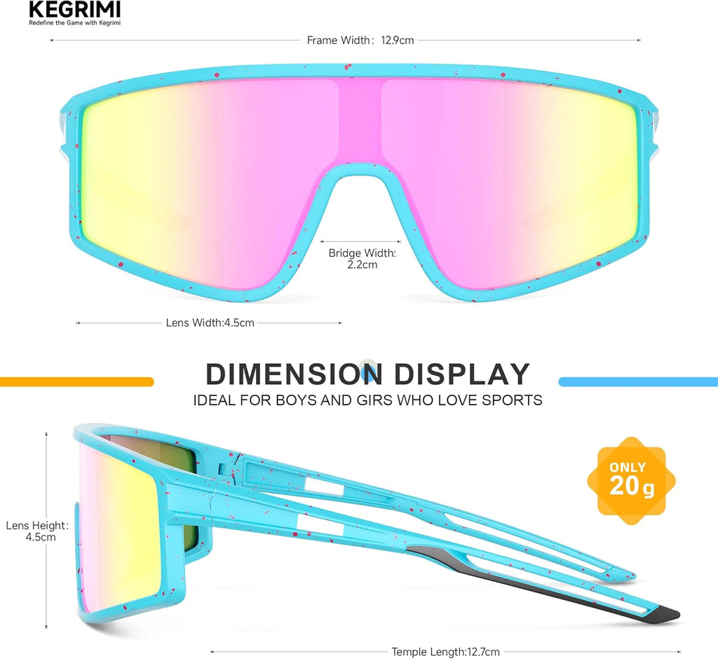 Skiennix Kids Sunglasses - Polarized UV Protection for Youth | 3 Pack for Boys & Girls