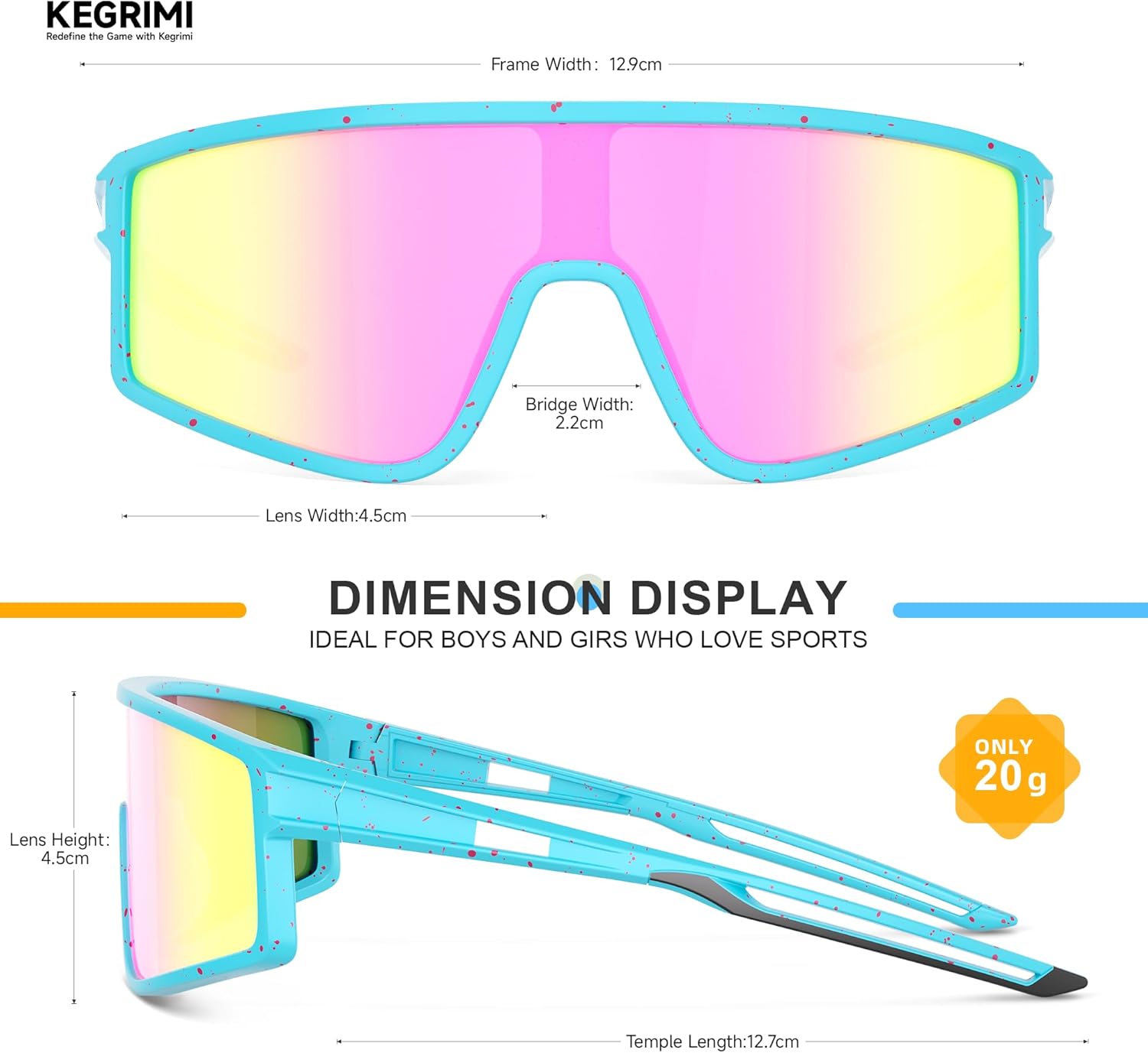 Skiennix Kids Sunglasses - Polarized UV Protection for Youth | 3 Pack for Boys & Girls