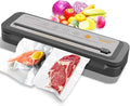 MEGAWISE Vacuum Sealer Machine 2025 - Powerful One-Touch Automatic Design | Seals in 10-20 Seconds | Includes 10 Vacuum Bags & Built-in Cutter