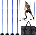 Skiennix 4 Pack Soccer Agility Training Poles - 5 FT Adjustable Speed Equipment for Football & Dog Practice