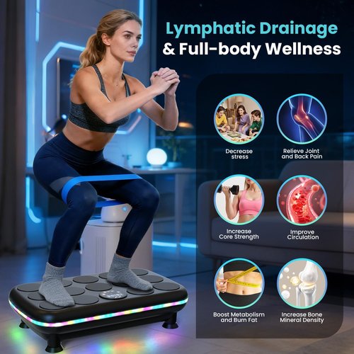 AXV Vibration Plate - Full Body Shaker Exercise Machine for Weight Loss | Pebble Color