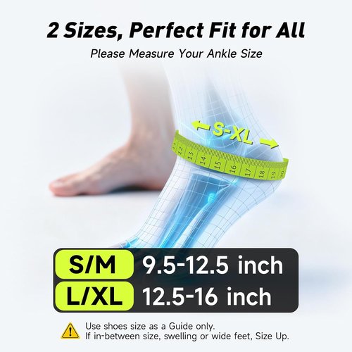 LETSHAKE Ankle Brace - Ultralight Stabilizer for Sprains & Tendonitis | Adjustable Support for Sports (L/XL)