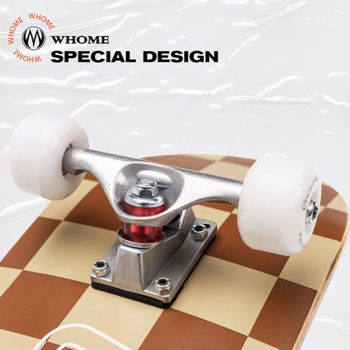 WHOME Skateboards for Adults/Kids Teens/Girl Beginner/Boy - 31"x8" Pro Standard Skateboard Complete 8-ply Alpine Maple Deck ABEC-9 Bearings with T-Tool