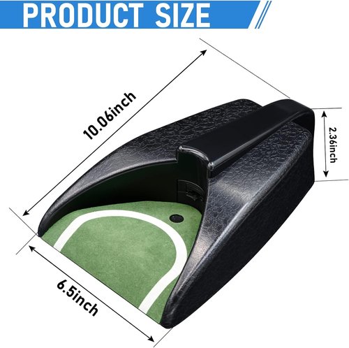 Shu-Ran Golf Putting Alignment Mirror with Putting Cup Combo, Portable Putting Training Aids, Practice Putting Trainer with Hole Cup Set, Mirror Size 12”L x 6”W
