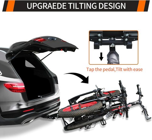Bike Rack by [Brand Name] - 2-Inch Receiver Hitch Rack for 2 Bikes | 200 lbs Capacity, Fat Tire Compatible