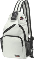 DTGN Convertible Sling Bag - Multifunctional Crossbody Backpack for Hiking & Travel | 8.5"x15" - White