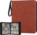 GERMUN 9 Pocket Card Binder - Premium Zip Trading Card Album for MTG, TCG & Sports Cards | 720 Double-Sided Pockets (Brown)