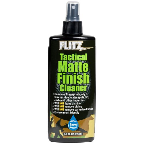Flitz Tactical Matte Finish Cleaner - 7.6oz Bottle of USA-Made Gun Cleaner Spray to Remove Fingerprints, Oil, & Other Grime - Fast-Drying Cleaning Solution for Gun Wraps & More (1 Pack)
