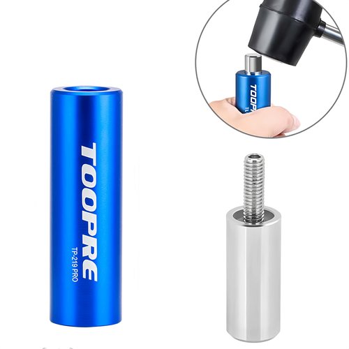 Chrisphil Bike Fork Star Nut Installation Tool with 4 Nuts - Universal Fit for 7/8", 1", 1-1/8" Steerer Tubes (Road & MTB)