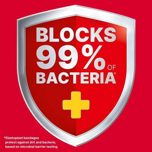 ELASTOPLAST Fabric and Plastic Adhesive Bandages Variety Pack (80 Strips), Flexible & Water-Resistant Bandage with All-Around Adhesion, Ideal for First Aid Kit (Imported from Canada)