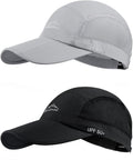 ELLEWIN Unisex Baseball Cap - Foldable Sports Hat with UPF 50+ Sun Protection | 2 Pack