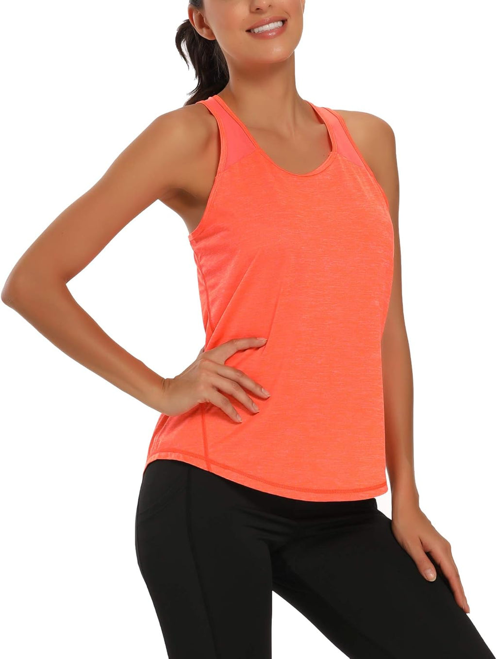 Aeuui Women's Racerback Workout Tank Tops - Breathable Mesh Yoga Shirts for Athletic Fitness