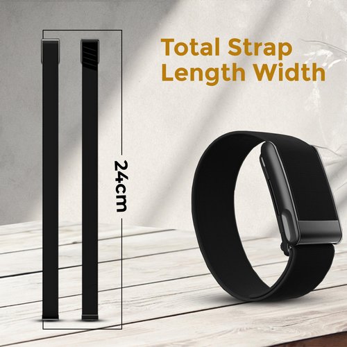 DADO HydroKnit Waterproof Bicep Nylon Sport Band Compatible with WHOOP 5.0, One, Peak, and Life | Elastic Fast-Drying Comfortable Strap for Active Lifestyles (Black, Life/MG)