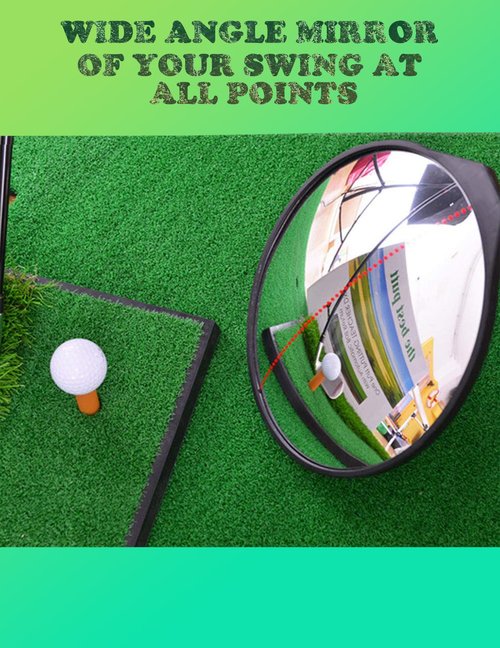 Golf Putting Mirror Training Aid Full Swing Analysis Tool Portable Golf Mirror with Non Slip Base for Stroke Alignment and Practice