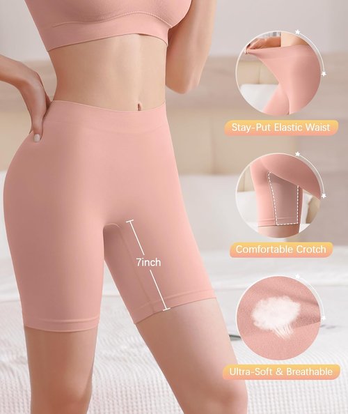 BESTENA Slip Shorts - Seamless Smooth Under Dress Shorts for Women | Perfect for Yoga & Workouts