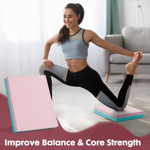 Balance Pad | High-Density Foam Cushion Mat for Yoga & Fitness - Non-Slip Stability Trainer (16x13x2.4 Inches)