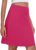 MoFiz Women's High Waisted Golf Tennis Skorts - 20" Knee Length Athletic Skirt for Summer Sports