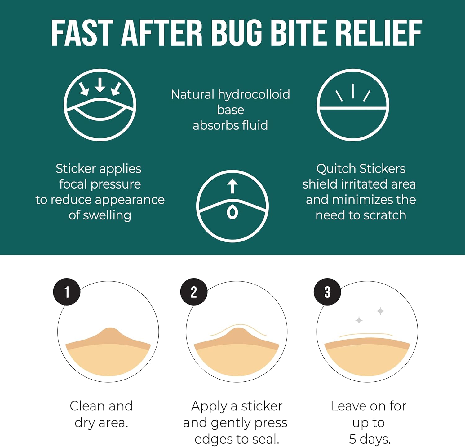 Quitch Mosquito Bite Relief Patches - Anti-Itch Solution for Kids & Babies | Travel Essential for Summer