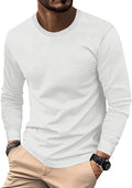Skiennix Waffle Knit T-Shirt - Soft Long Sleeve Crewneck for Men | Casual Lightweight Pullover