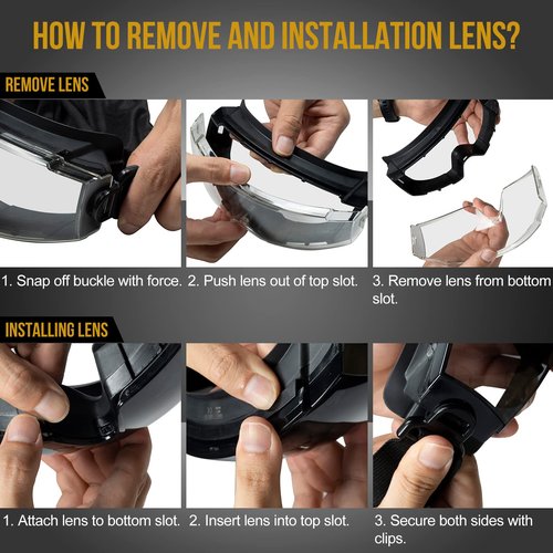 OneTigris Tactical Goggles Over Glasses and Tactical Half Face Mesh Mask