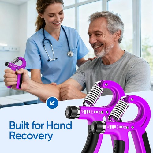 FitBeast Grip Strength Trainer - Adjustable Hand Grip Strengthener for Rehab & Strength Training | 10-132 lbs Resistance
