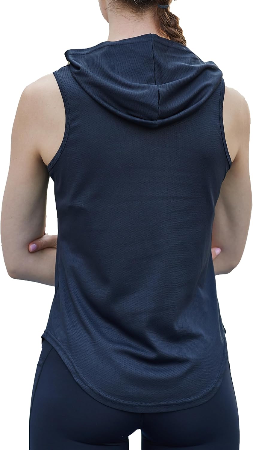 Skiennix Women's Hooded Yoga Tank Top - Quick Dry Sleeveless Running Shirt | Perfect for Gym Workouts