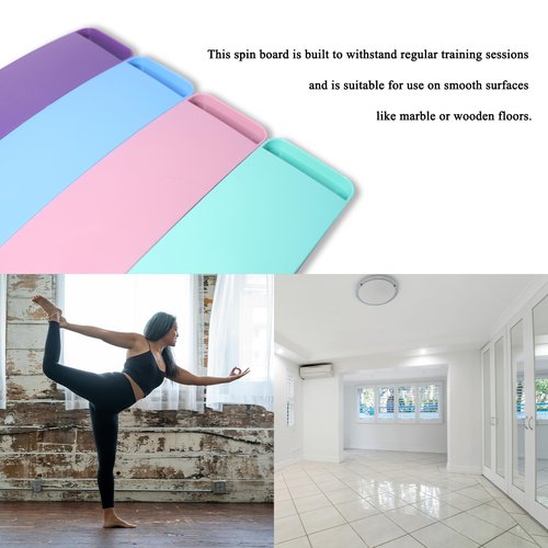 Rectangular Turning Boards for Dancers - Pink Pirouette Board for Skater - Improve Your Turns, Balance, and Stability Home Dance Equipment