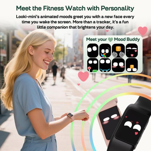 FITVII Slim Fitness Tracker - 24/7 Heart Rate, Blood Pressure & Oxygen Monitor | IP68 Waterproof Smart Watch for Men & Women
