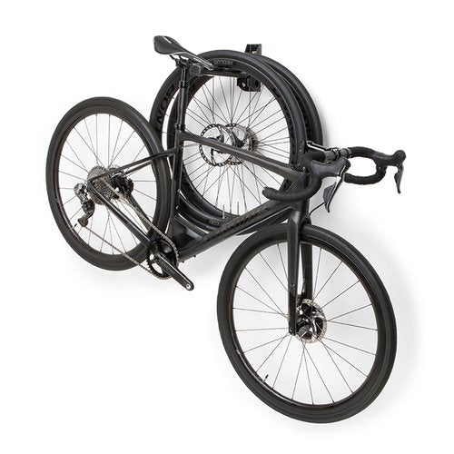Feedback Sports | Velo Wall Post Bike Storage Mount | Bicycle Wheel Storage | Foldable and Space Saving | Road, Gravel, Mountain Bike Compatible | Versatile Garage Organization